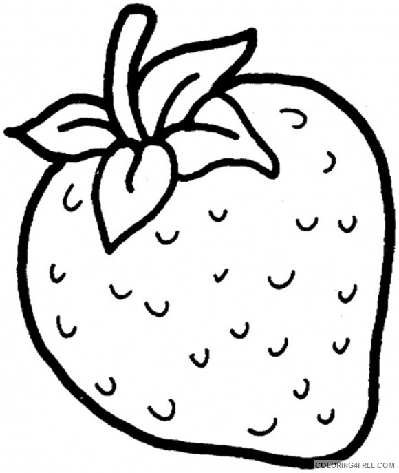 strawberry coloring pages for toddler Coloring4free