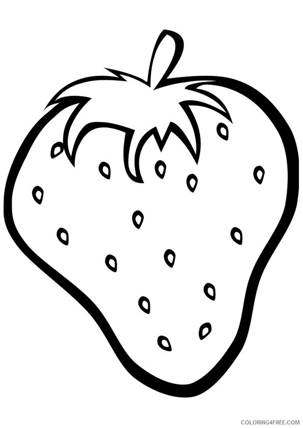 strawberry coloring pages printable Coloring4free