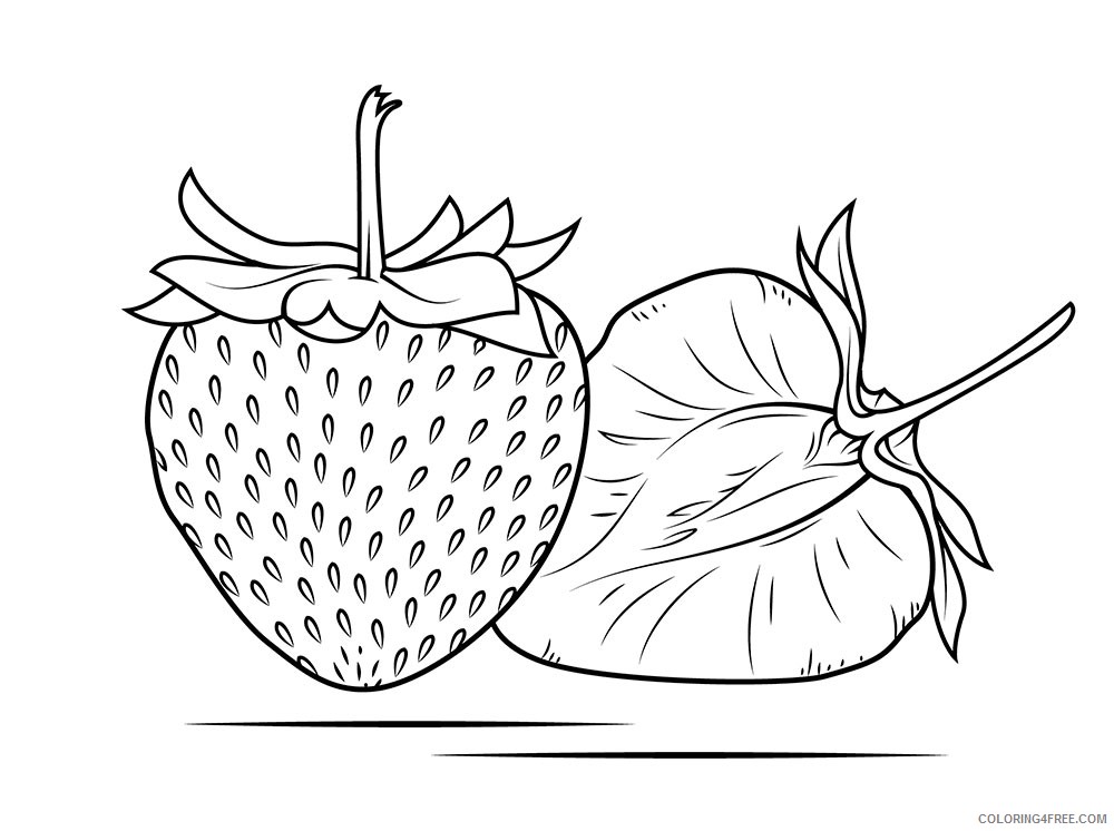 strawberry slice coloring pages Coloring4free