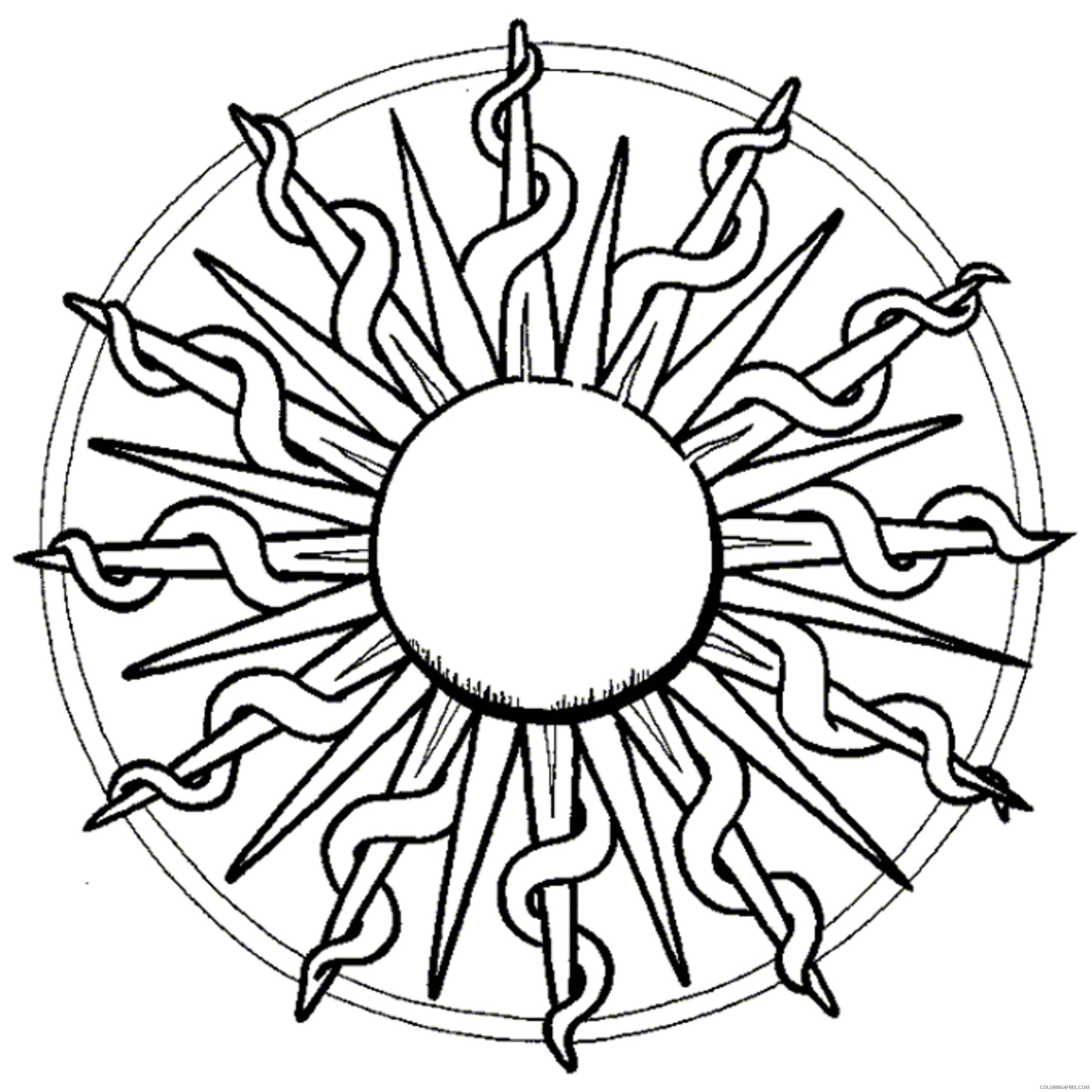 sun coloring pages for adults Coloring4free