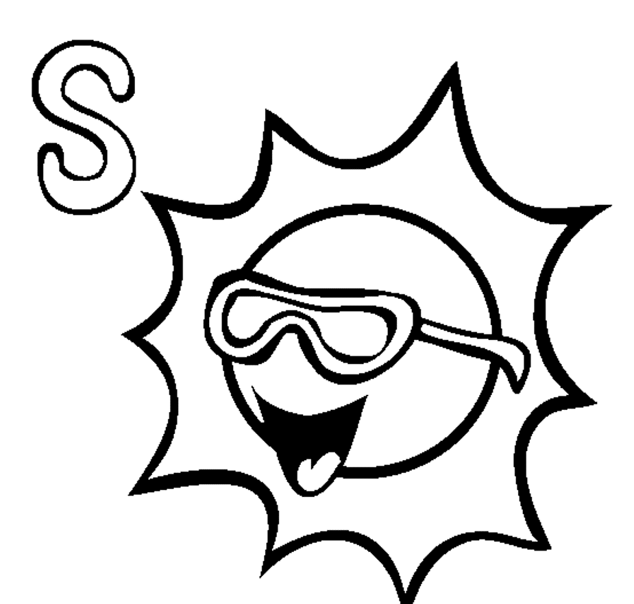 sun coloring pages s is for sun Coloring4free
