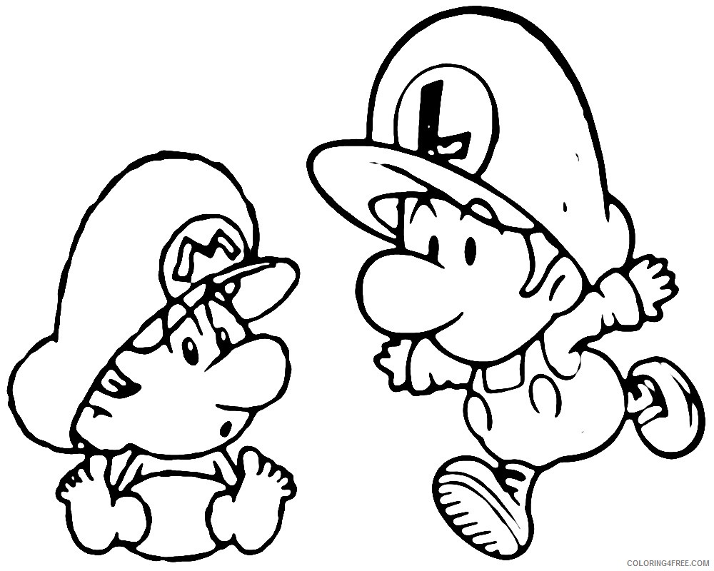 super mario bros coloring pages for kids Coloring4free
