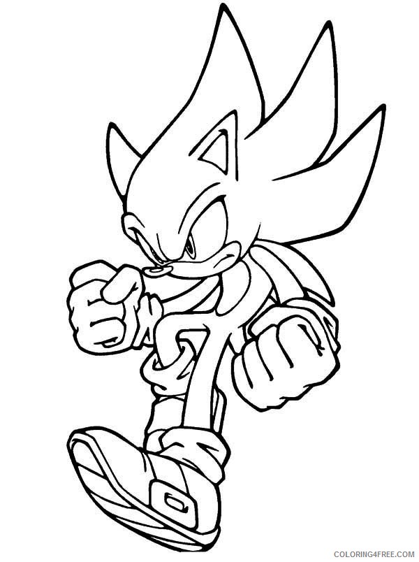 super sonic coloring pages for kids Coloring4free