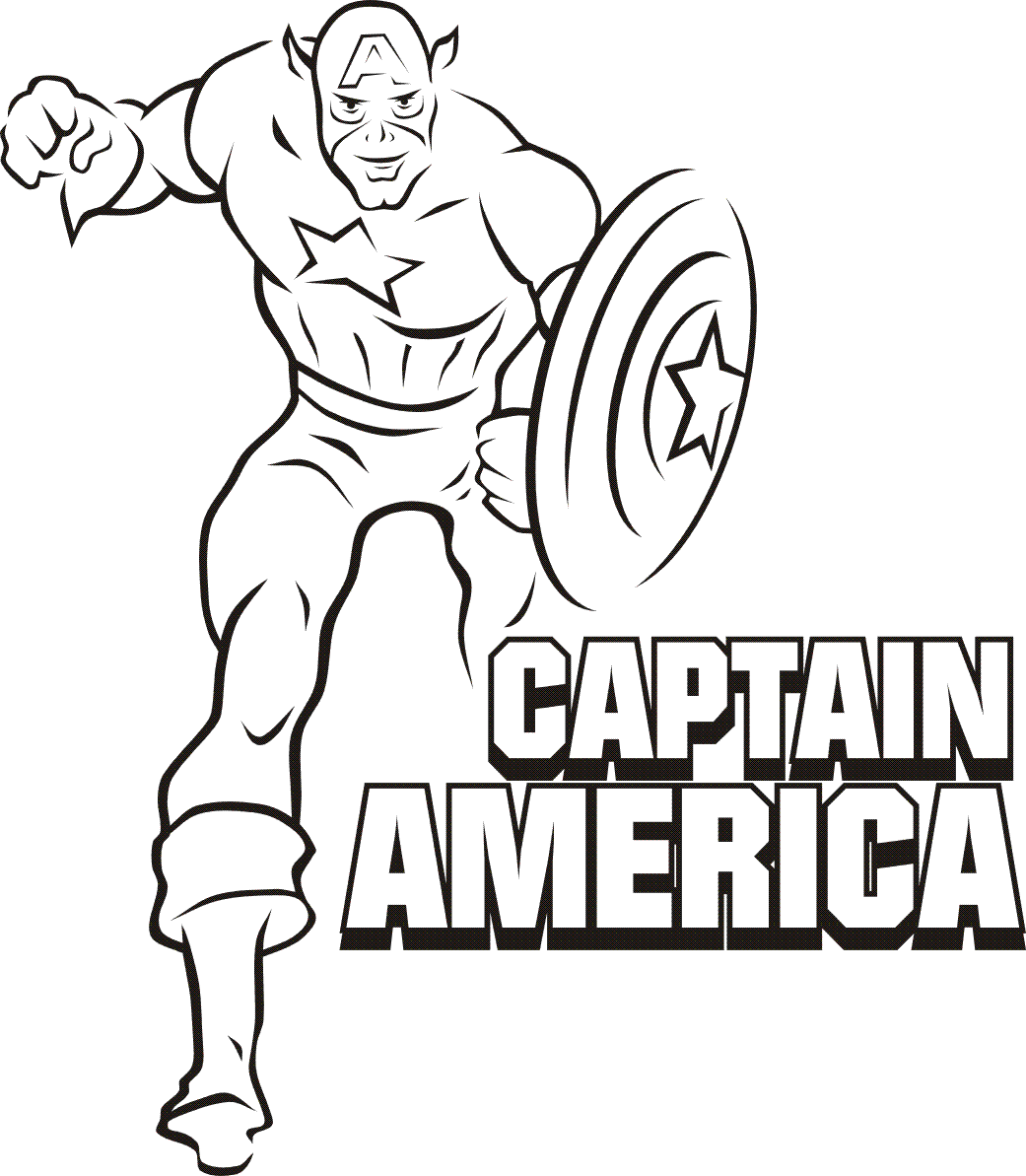 superhero coloring pages captain america Coloring4free