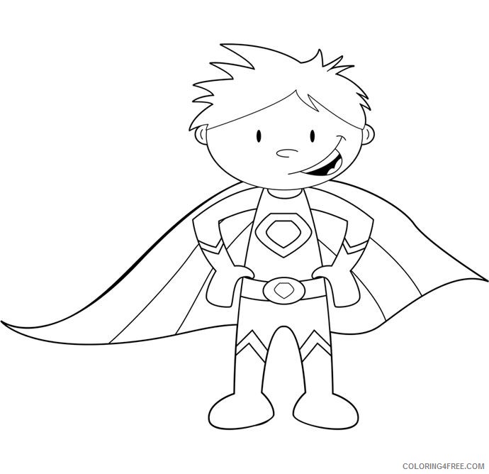 superhero coloring pages for kindergarten Coloring4free