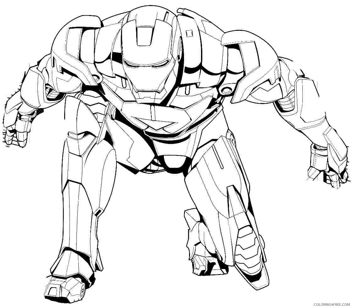 superhero coloring pages iron man Coloring4free