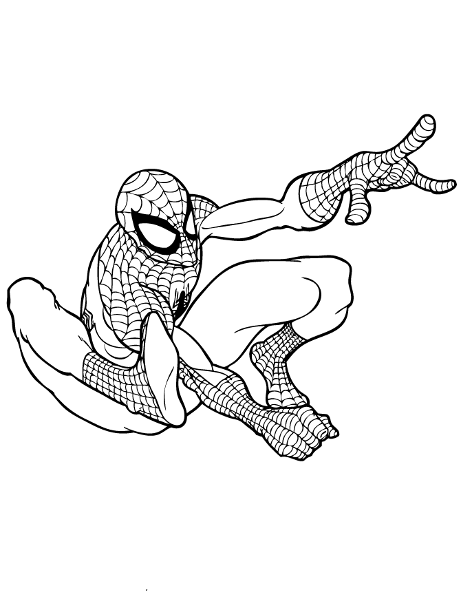 superhero coloring pages spiderman Coloring4free