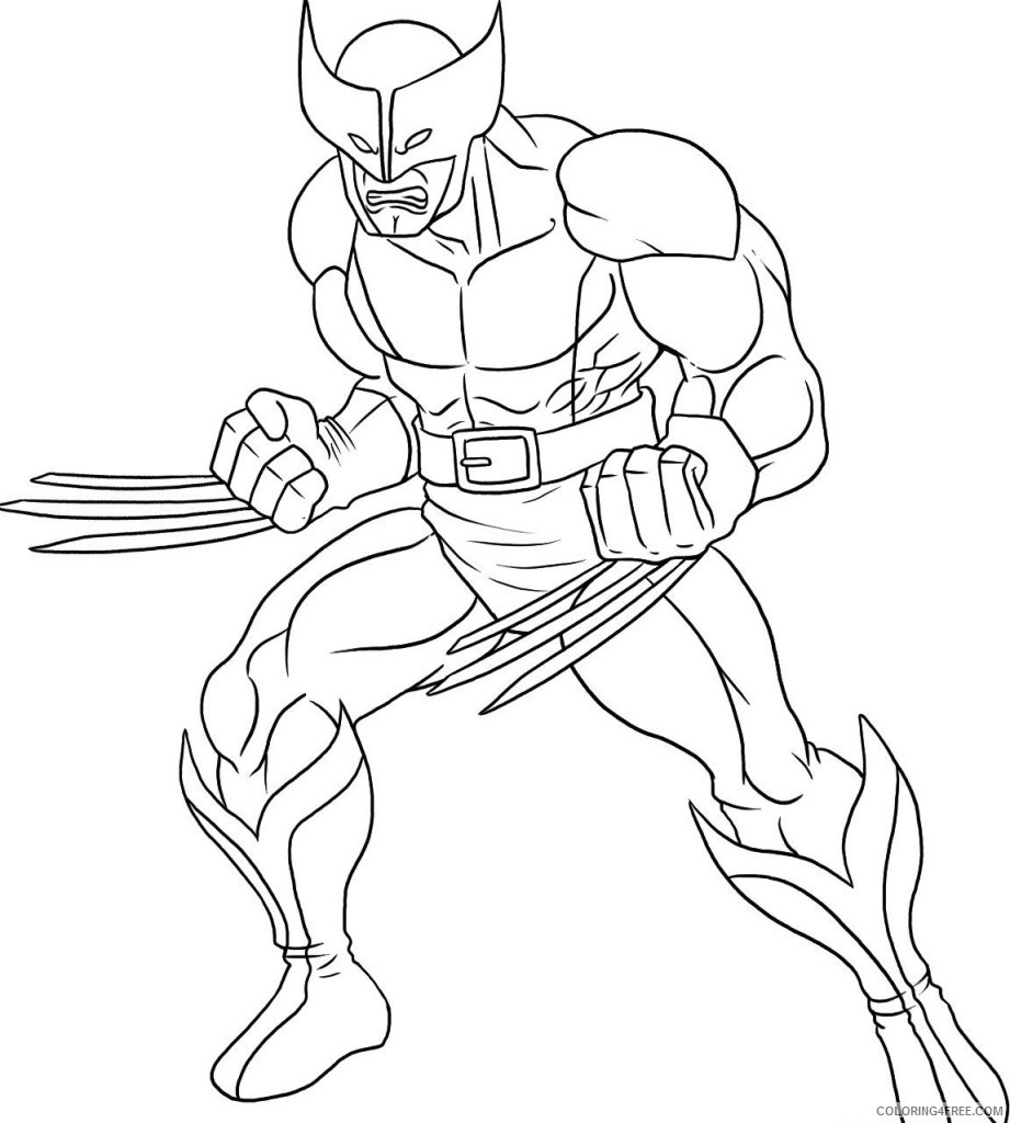 superhero coloring pages wolverine Coloring4free