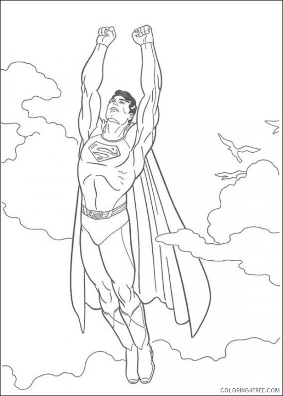 superman flying high coloring pages Coloring4free