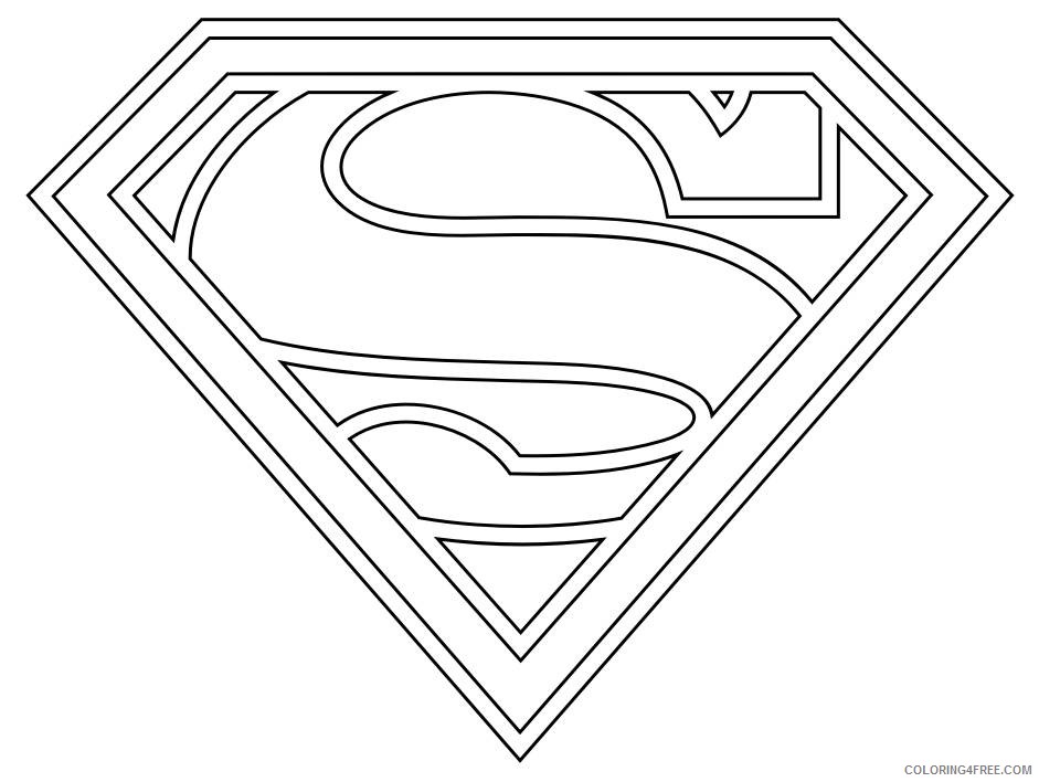 superman logo coloring pages Coloring4free