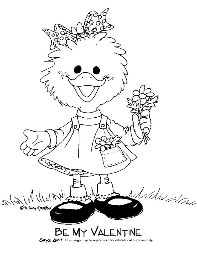 suzys zoo coloring pages be my valentine Coloring4free