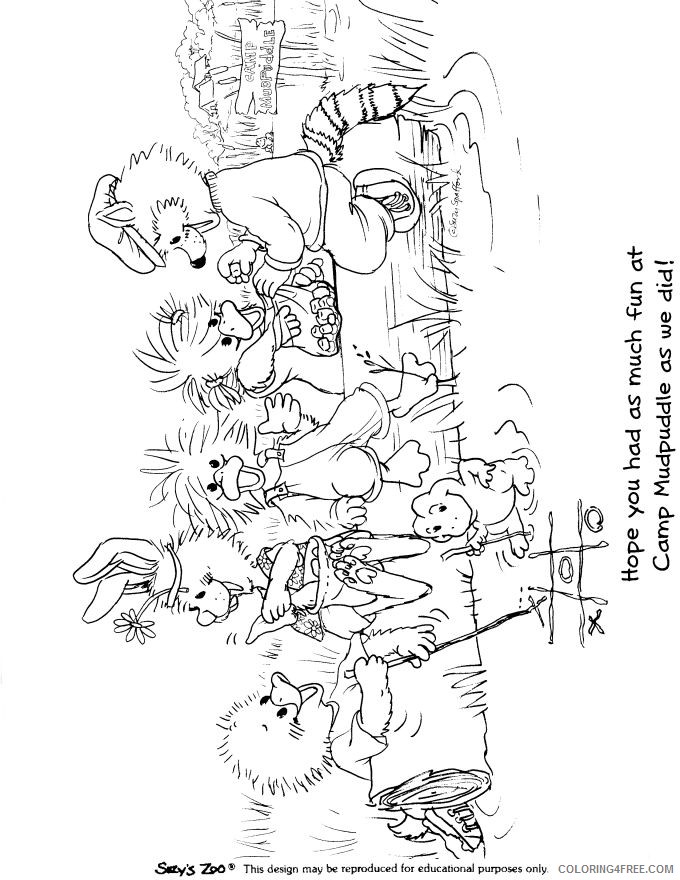 suzys zoo coloring pages camp mudpuddle Coloring4free