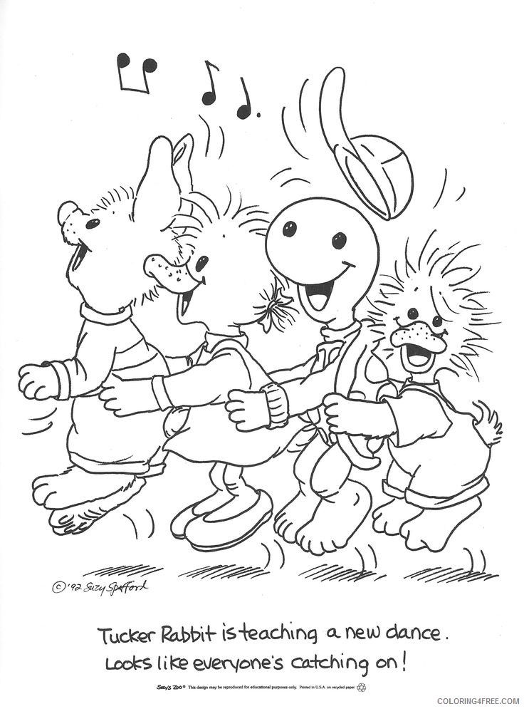 suzys zoo coloring pages dancing with friends Coloring4free