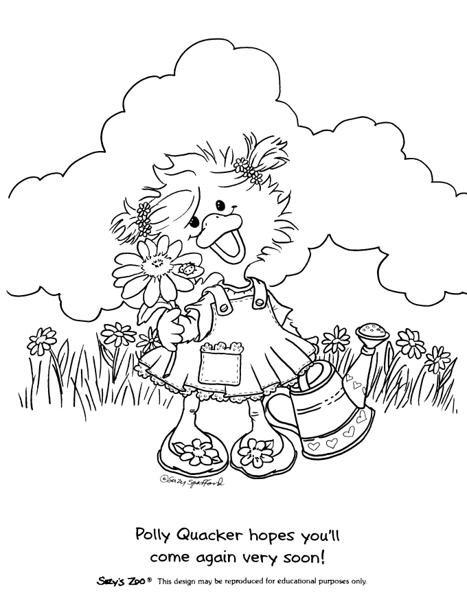 suzys zoo coloring pages in garden Coloring4free