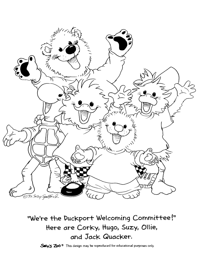 suzys zoo coloring pages suzy and friends Coloring4free