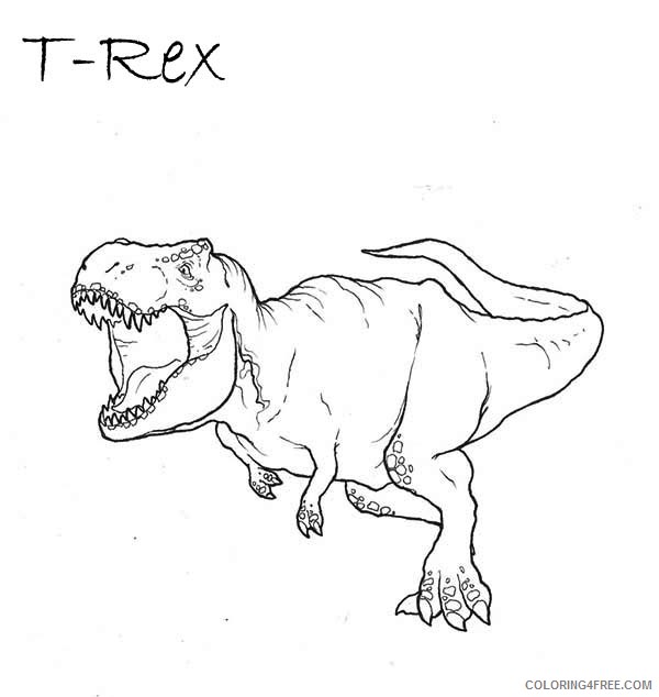 t rex coloring pages printable Coloring4free
