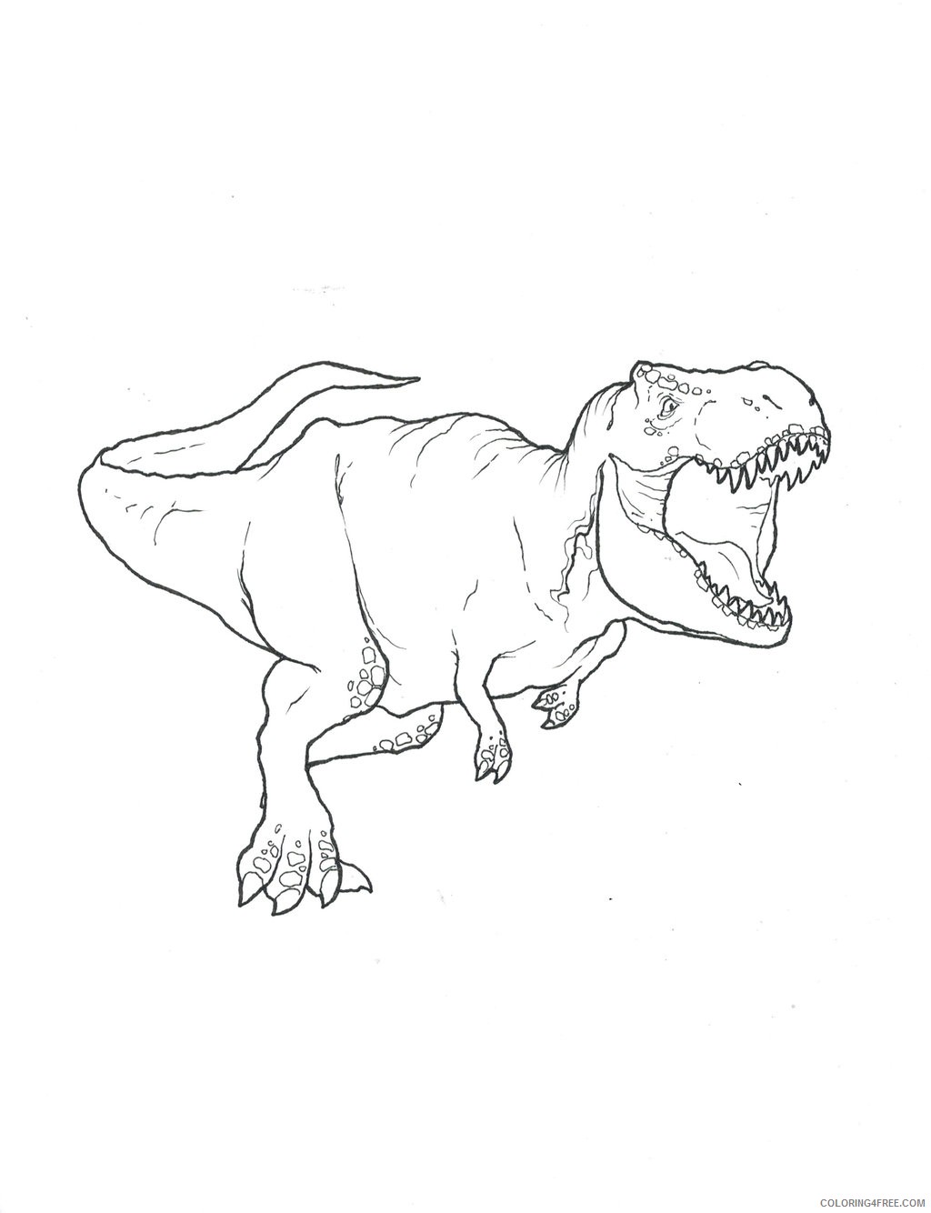 t rex coloring pages printable for kids Coloring4free