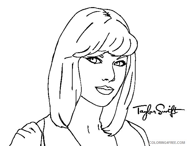 taylor swift celebrity coloring pages Coloring4free