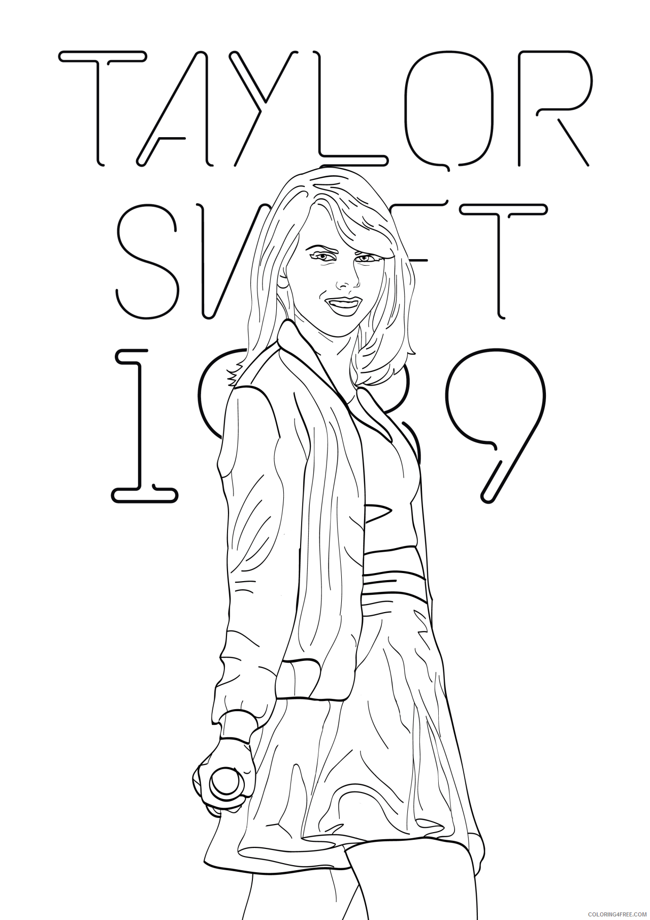 taylor swift coloring pages 1989 Coloring4free