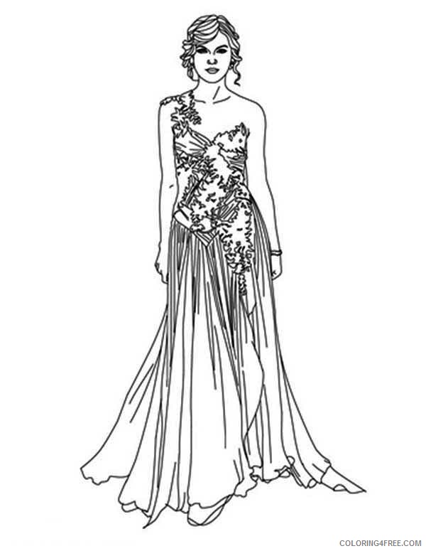 taylor swift coloring pages fashion style Coloring4free