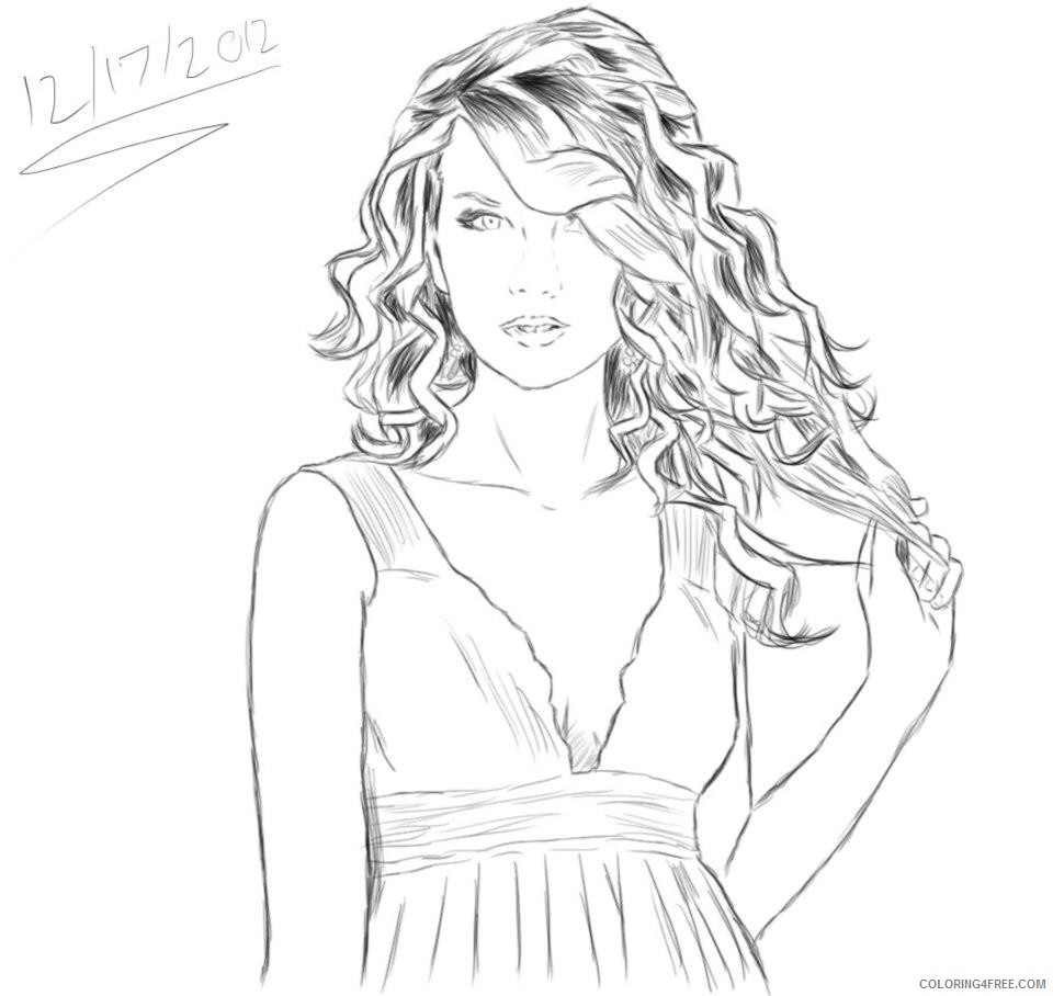 taylor swift coloring pages printable Coloring4free