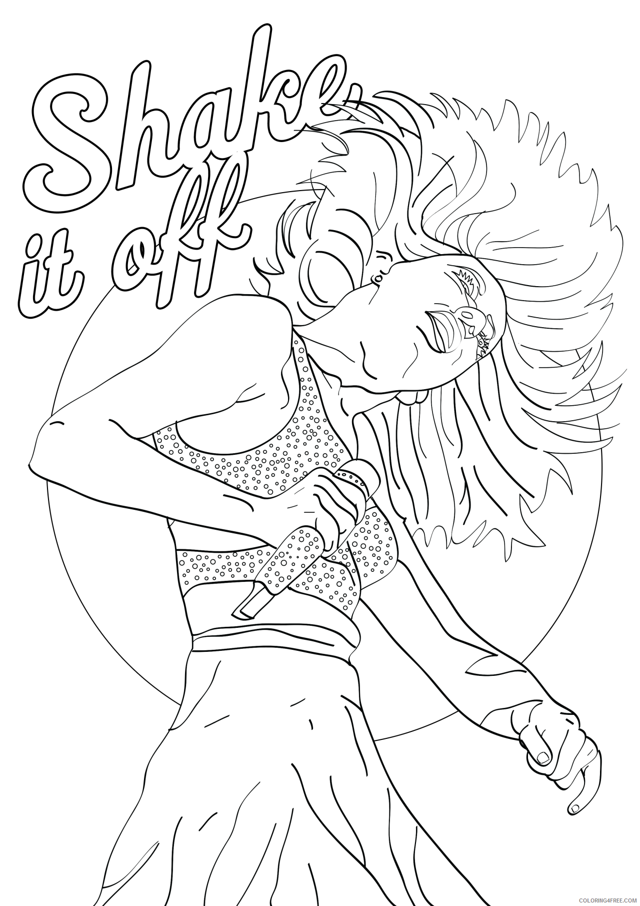 taylor swift coloring pages shake it off Coloring4free
