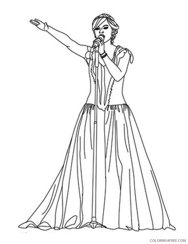 taylor swift coloring pages singing Coloring4free