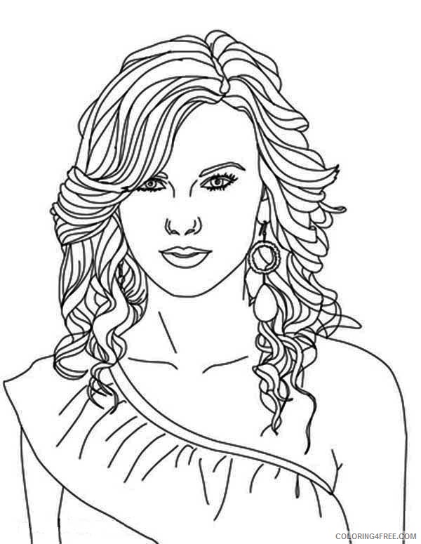 taylor swift coloring pages to print Coloring4free