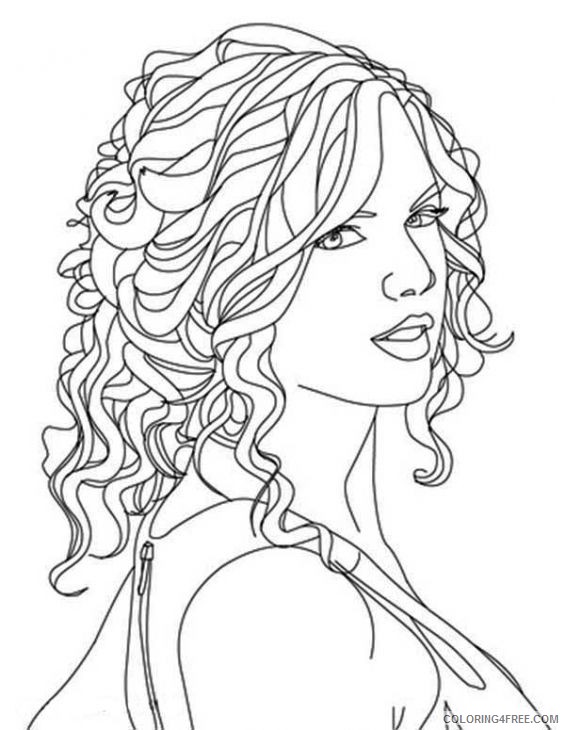taylor swift face coloring pages Coloring4free