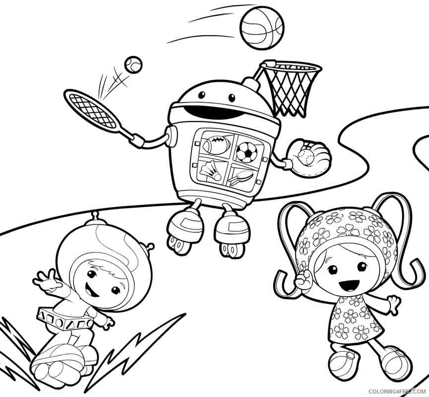 team umizoomi coloring pages geo bot milli Coloring4free