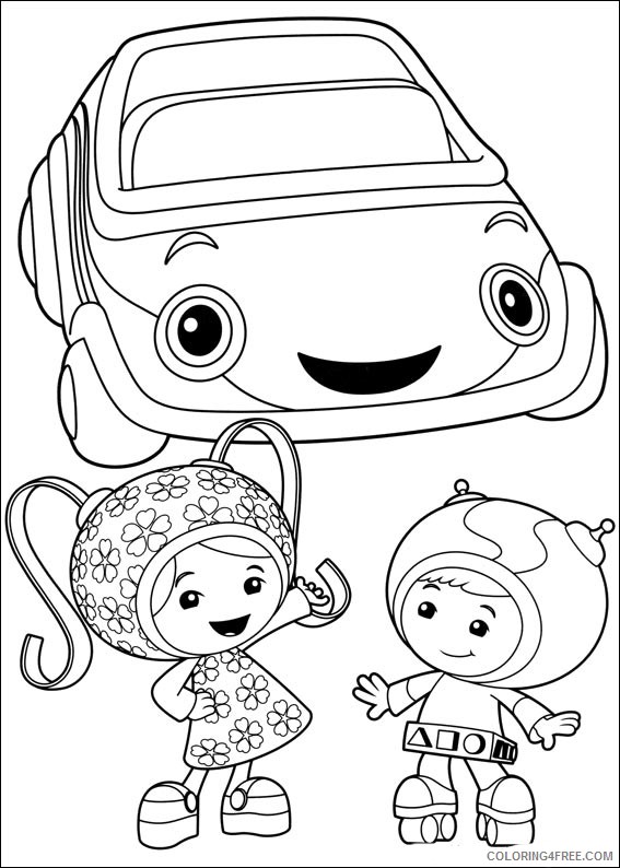 team umizoomi coloring pages milli umicar geo Coloring4free