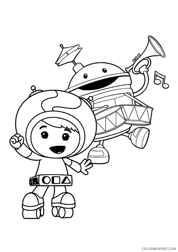 team umizoomi coloring pages playing music Coloring4free