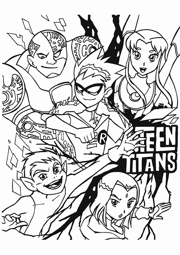 teen titans coloring pages all titans Coloring4free