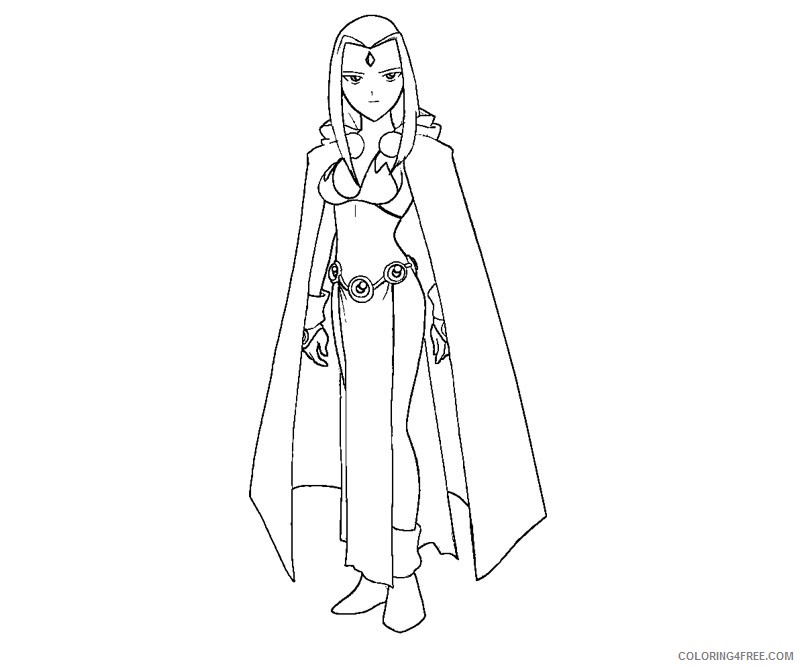 teen titans coloring pages raven Coloring4free