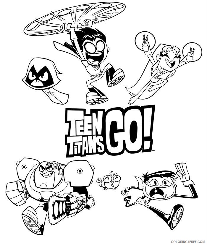 teen titans go coloring pages all heroes Coloring4free