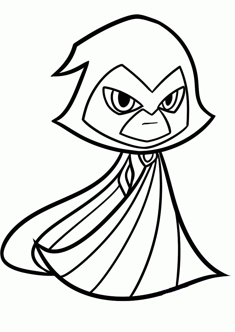 teen titans go coloring pages raven Coloring4free