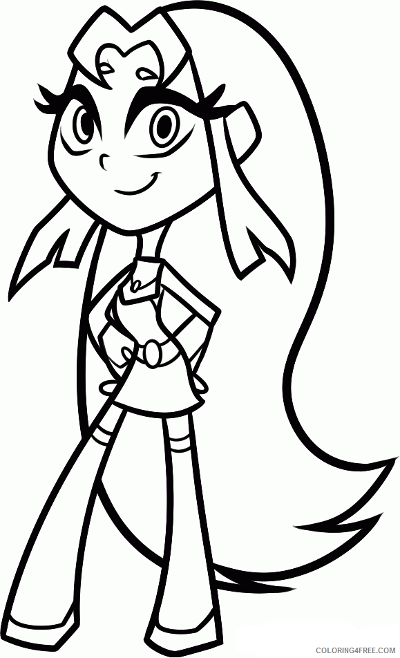 teen titans go coloring pages starfire Coloring4free