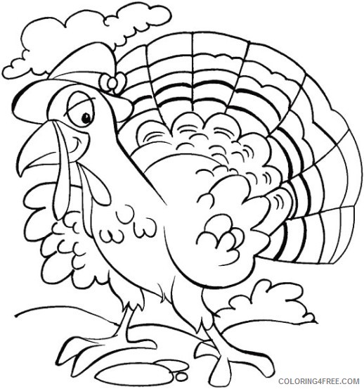 thanksgiving coloring pages funny turkey Coloring4free