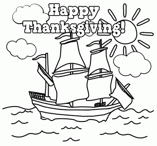 thanksgiving coloring pages sailboat Coloring4free