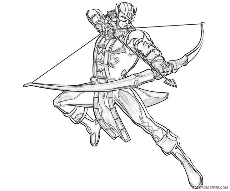 the avengers coloring pages hawkeye Coloring4free