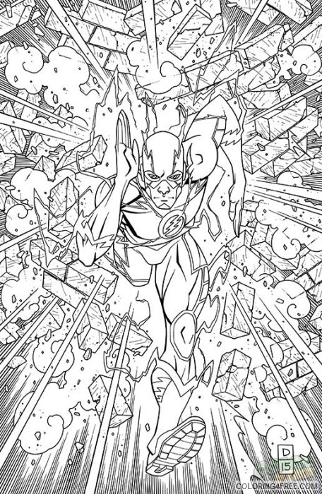 the flash coloring pages for adults Coloring4free