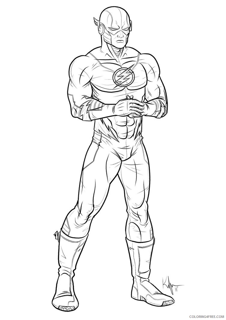 the flash coloring pages free to print Coloring4free