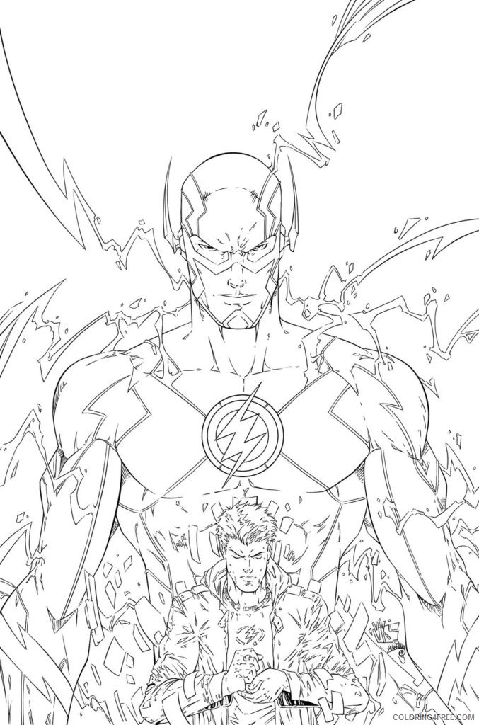 the flash coloring pages superhero Coloring4free