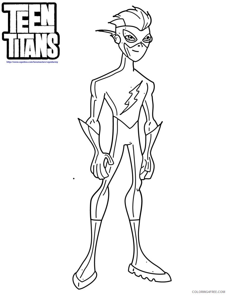 the flash coloring pages teen titans Coloring4free