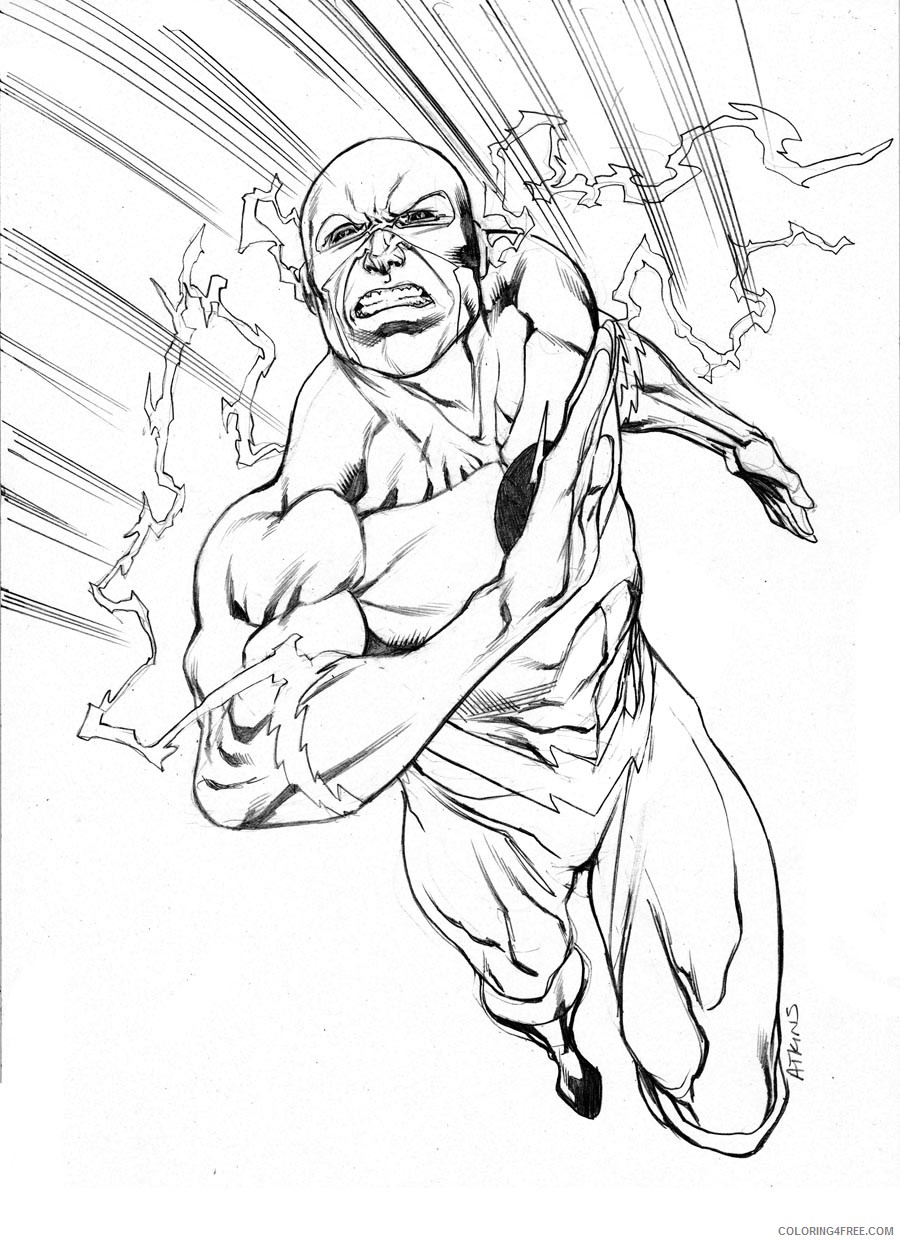 the flash superhero coloring pages Coloring4free
