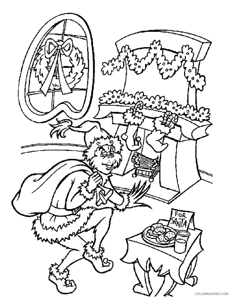 the grinch coloring pages stole christmas Coloring4free