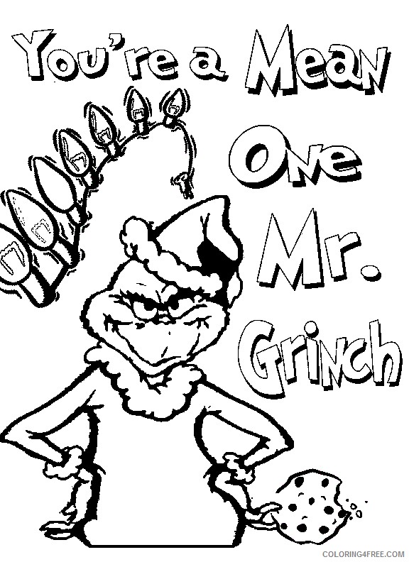 the grinch coloring pages to print Coloring4free