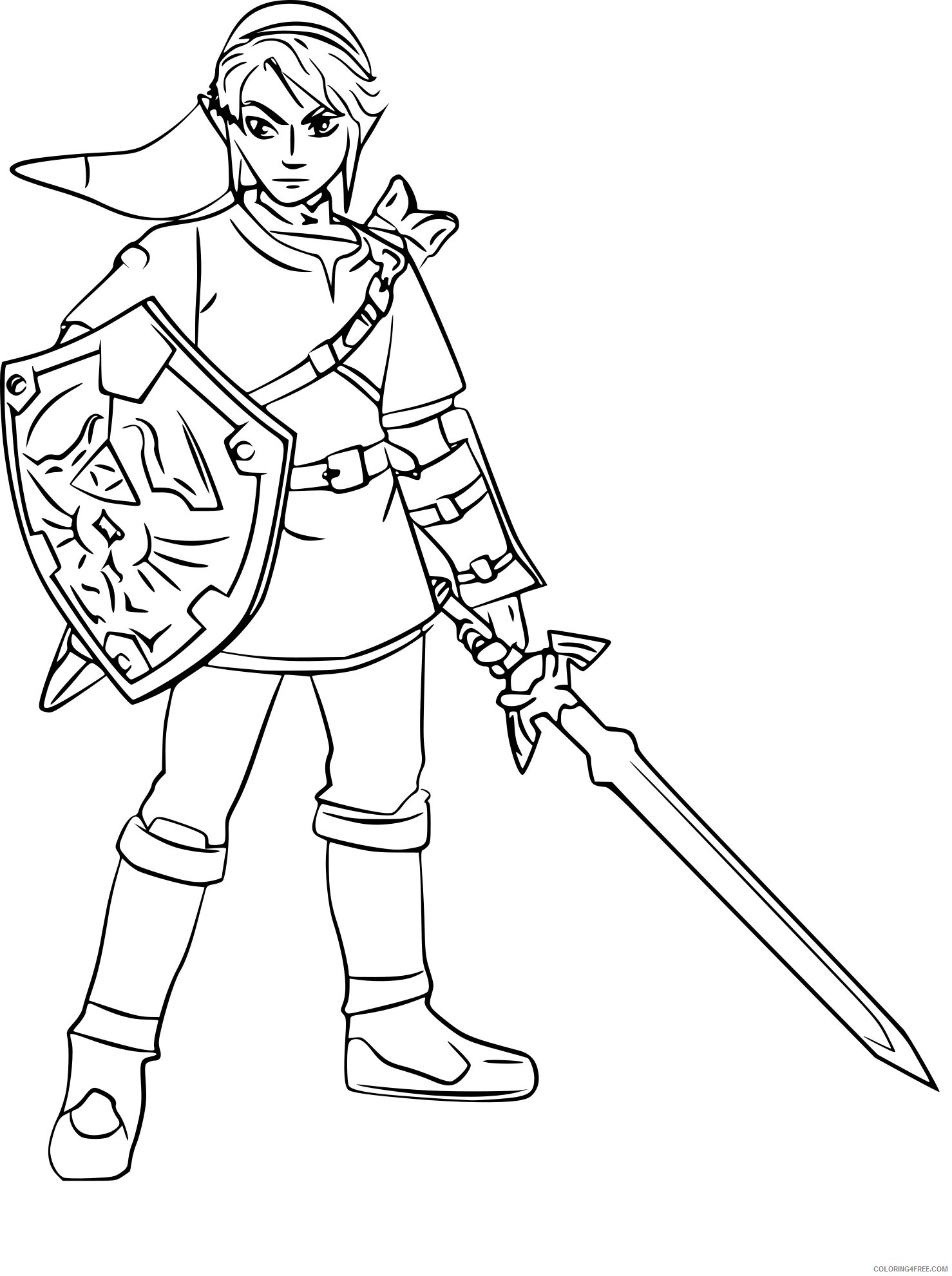 the legend of zelda coloring pages link Coloring4free