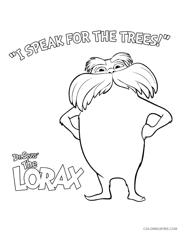 the lorax coloring pages dr seuss Coloring4free