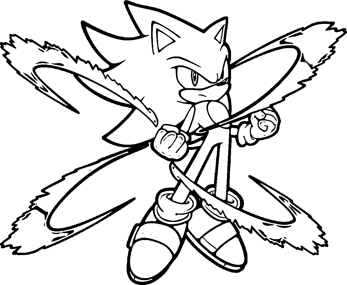 the power of super sonic coloring pages Coloring4free